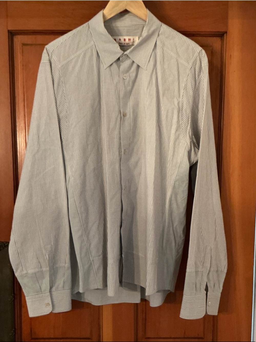 Marni Light Blue Pinstripe Dress Shirt